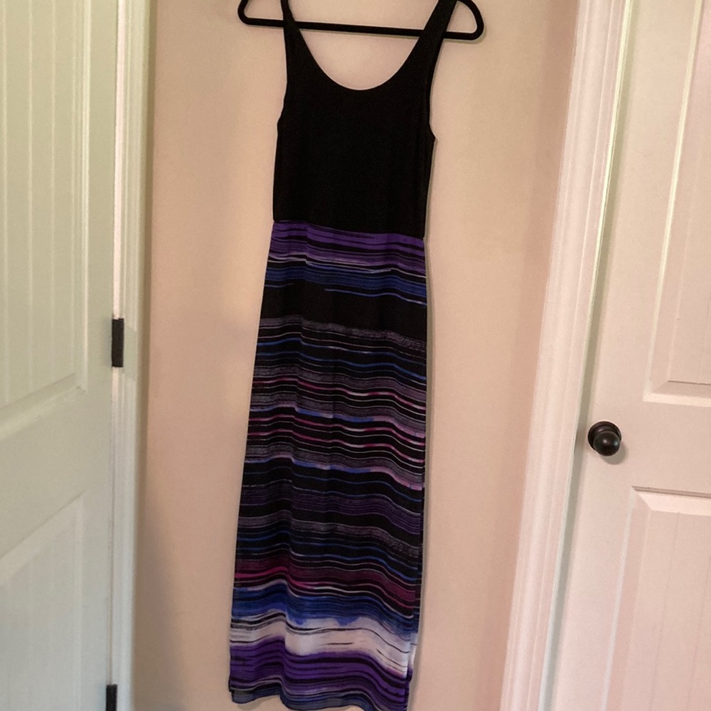 Vince Camino black and multi color bottom maxi dress size XS